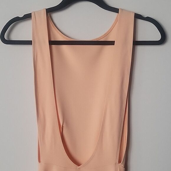 NEW American Apparel S Peach Orange Y2k Skater Mini Fit Flare Dress Sexy VTG - Picture 5 of 16